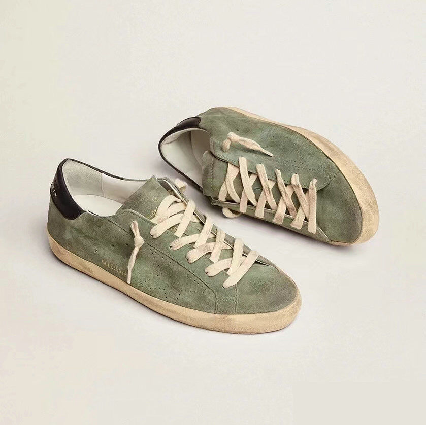 New Goose Stars Little Dirty Shoes Vintage Casual Sneakers Heightening Black Tail Green Leisure White Shoes for Young Women · v8
