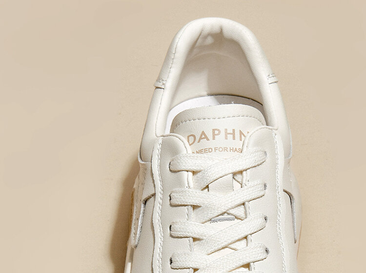 Daphne Trendy Thick Bottom Casual White Shoes Spring 2025 Women's Versatile Comfortable Heightening Fashionable Flat Shoes · v12