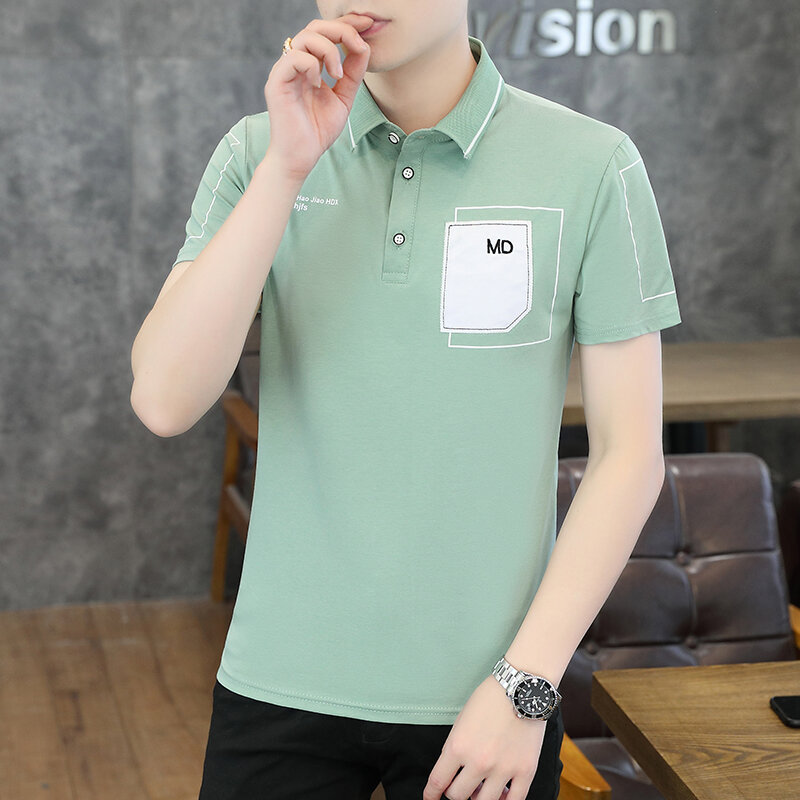 Half Sleeve Polo Shirt Lapel Shirt 