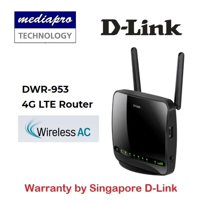 D-Link DWR-953 Wireless 4G LTE Multi‑WAN WiFI AC1200 Router with Gigabit Wan & 4-port Gigabit Lan - Local D-Link Warranty