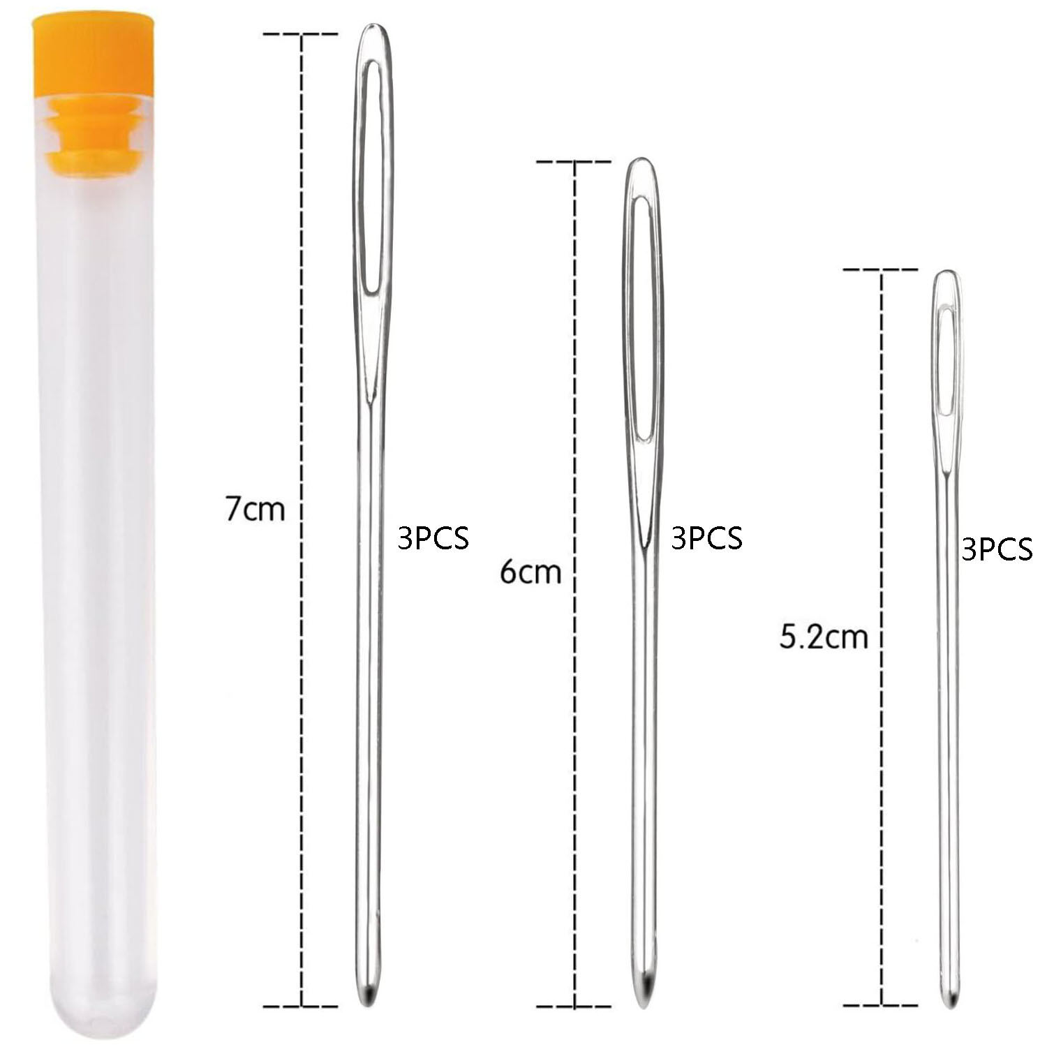 9/28PCS Large Eye Blunt Sewing Needles Cross Stitch Knitting Needle Handmade Leather Embroidery Thread Needle Sewing Accessories