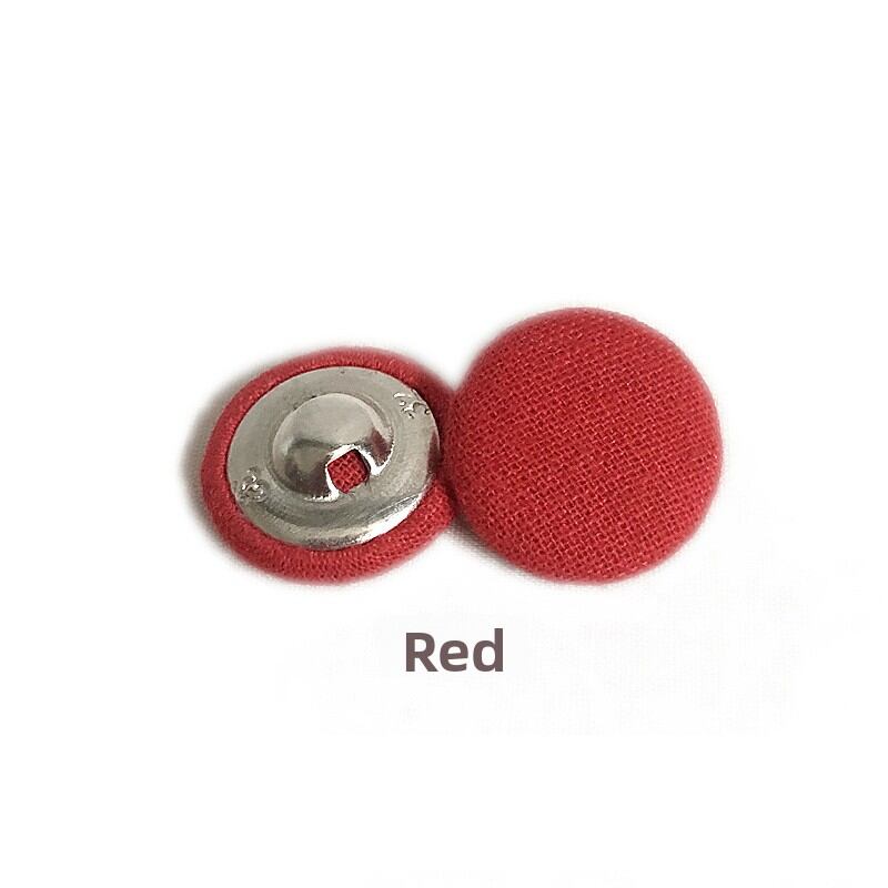 Pure Color Fabric Button 30 Styles 9 Specifications for Sweaters Shirts Coats Metal Cotton Flat round Shape Clothing Accessories