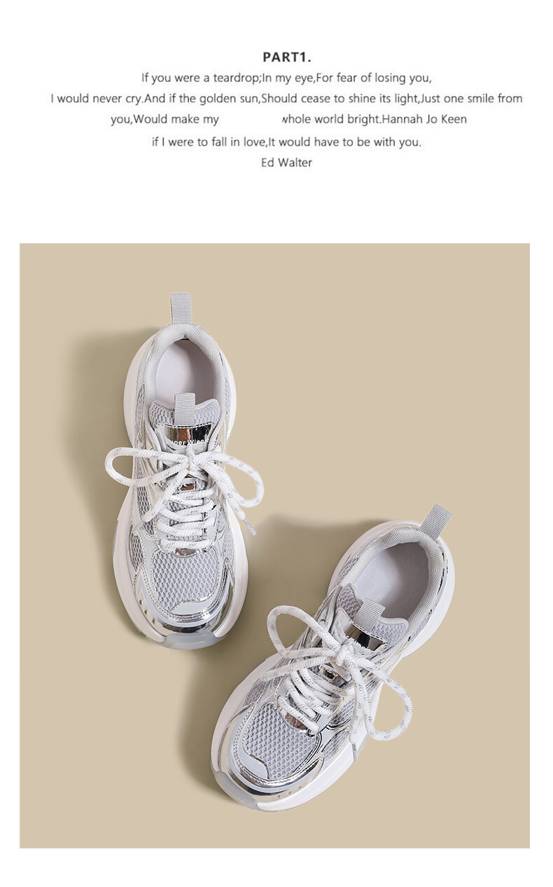 Pink Dad Shoes Women's Spring 2025 New Style Small Size Thick Bottom Versatile Mesh Breathable Casual Sports Shoes Trendy · v7