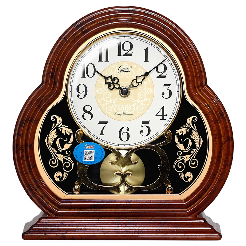 Modern Creative Large Size European Style Swing Table Clock Luxury Clock for Living Room Compas Brand PVC Disk Battery Powered
