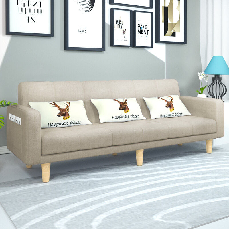 Northern Europe Small Apartment Fabric Sofa Living Room Foldable Sofa