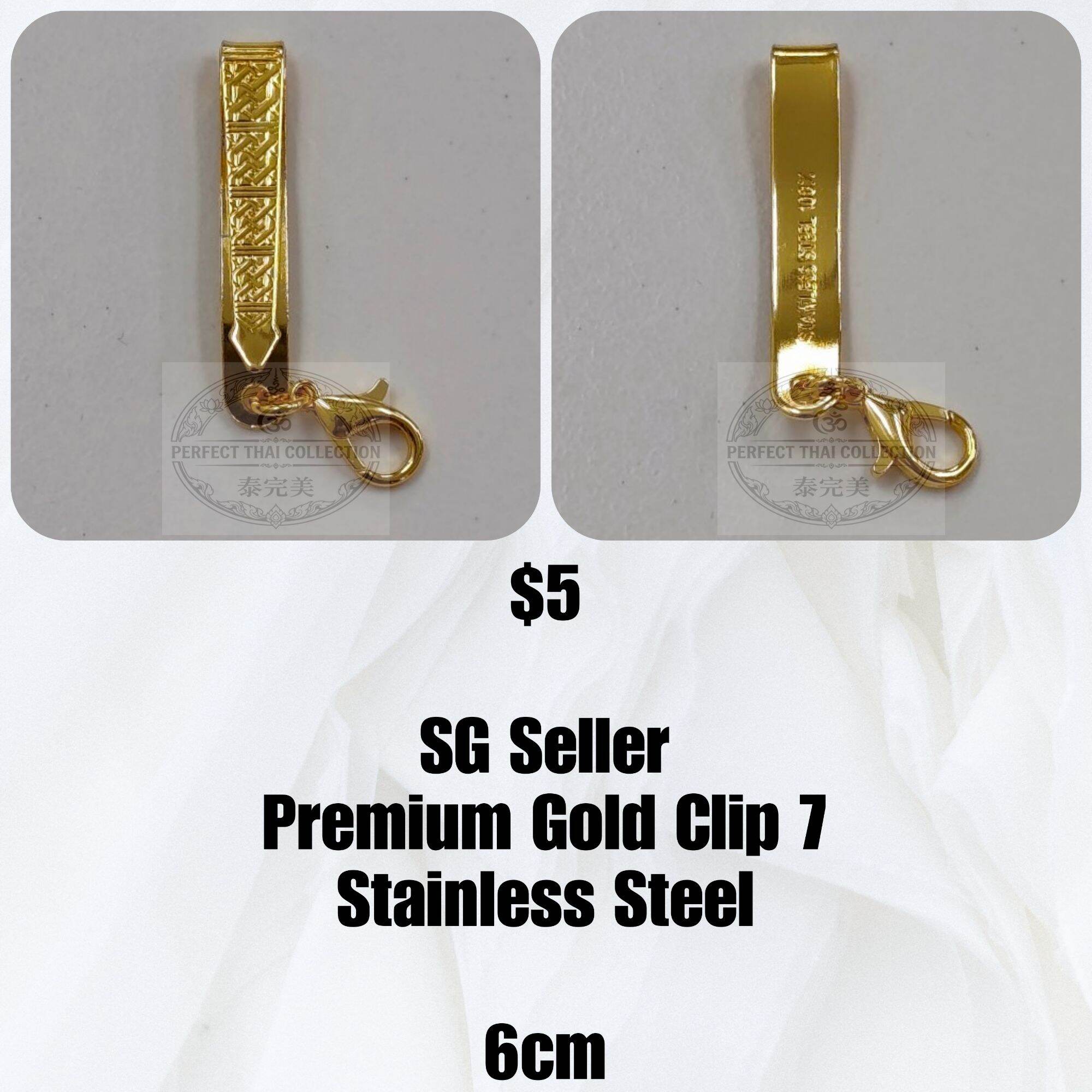 [Thai Amulet Gold Plated Clip Pin] *MANY DESIGNS* 泰国佛牌镀金扣 Amulet Clip Holder Pocket