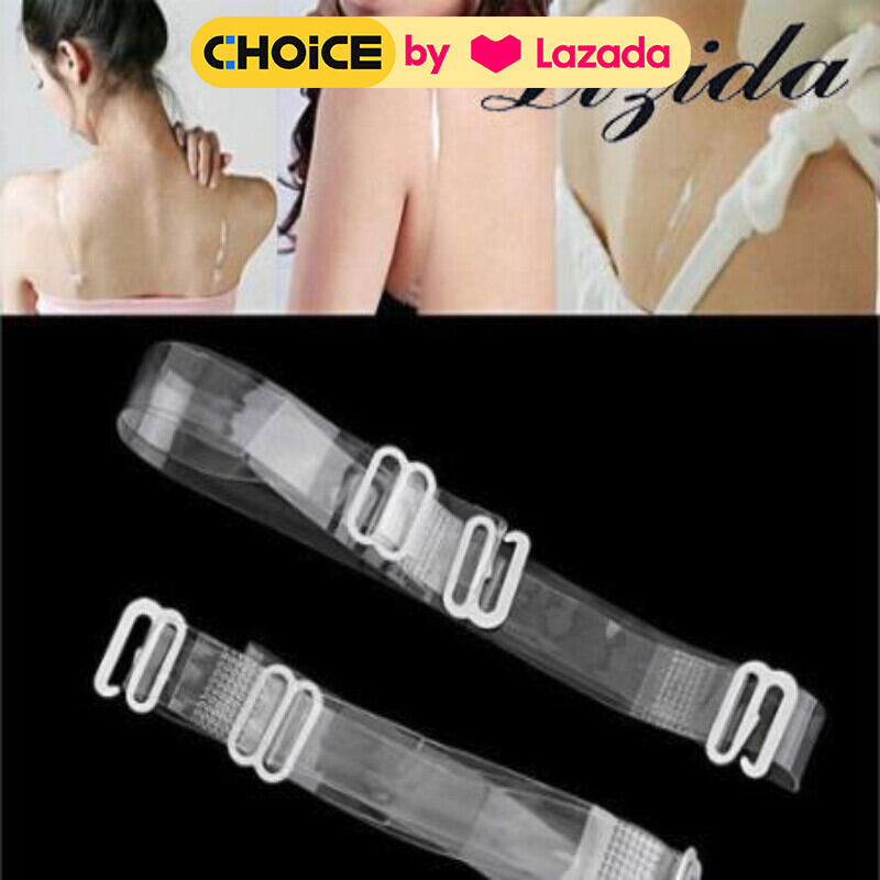 Lizida สายหนังคาดใหล่โปร่งแสงบราปรับได้กันลื่นเข็มขัดล่องหน ราคา 21 บาท*ส่งฟรี