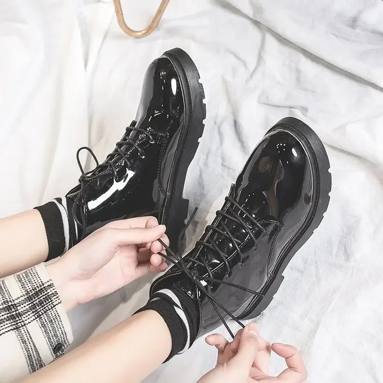 Dr. Martens Boots Women's 2021 New All-Match High-Top Small Leather Shoes Female Student Short Boots Female Spring and Autumn Boots British Style Boots