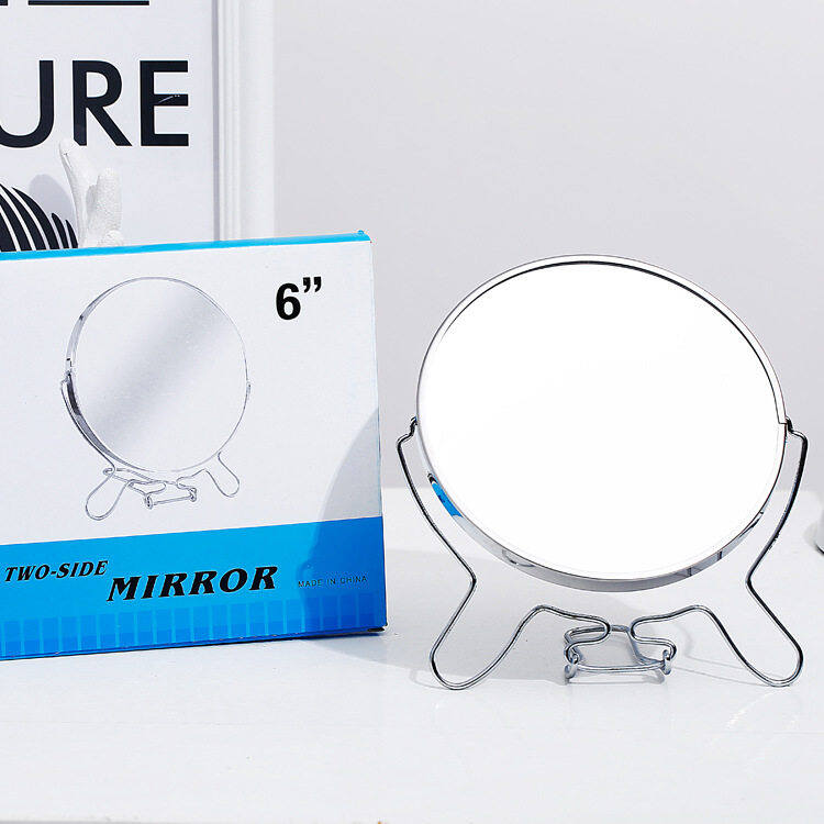 Retro Silver Plating Double-sided Round Mirror