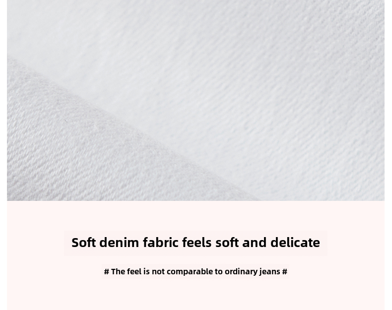 High Waist Slim Fit Women's Jeans White Small Foot Skinny Elastic Long Pants Cotton Polyester Blend Four Seasons Universal · v2