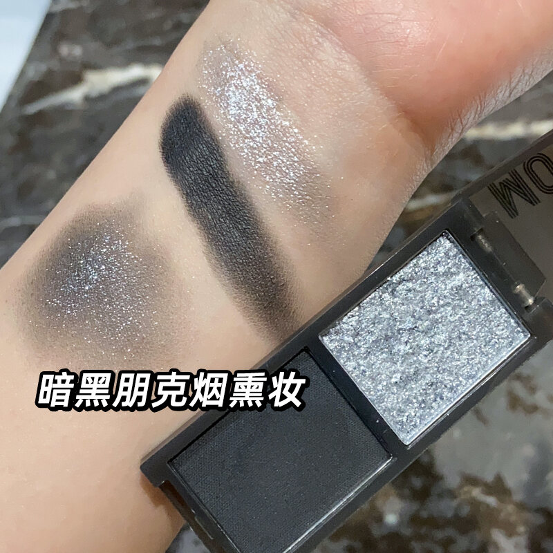 Biya Red Eyeshadow Palette Gothic Style Halloween Cosplay Smoke Eyebrow Dark Makeup Easy to Color Long Lasting Eye Makeup. 