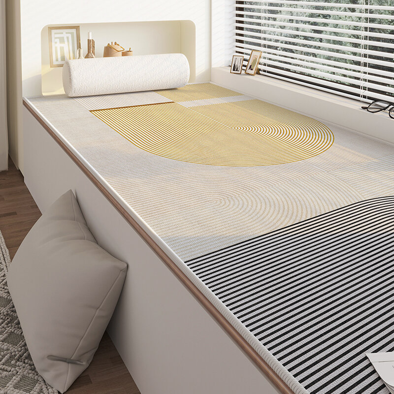 xy | Thickened Window Seat Cushion Balcony Pad Luxury Sensation Free Cutting All Seasons Universal Modern Simple Style Home Fabric