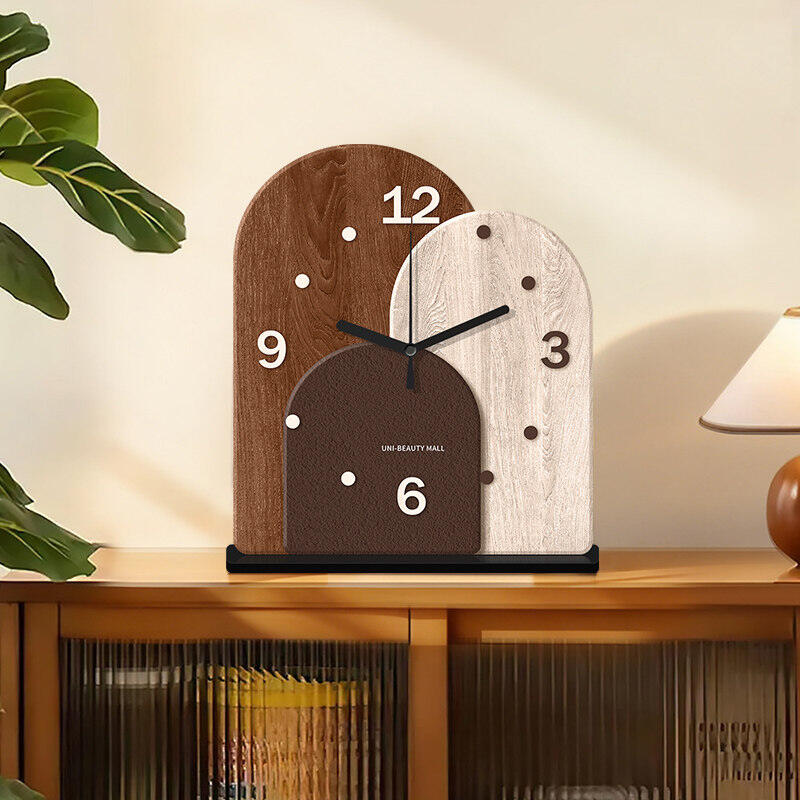 Retro Wooden Style Silence Desk Clock