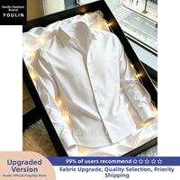 YOULIN | Black Naples Godfather Style Husband-feeling Ice Silk Long Sleeve Shirt