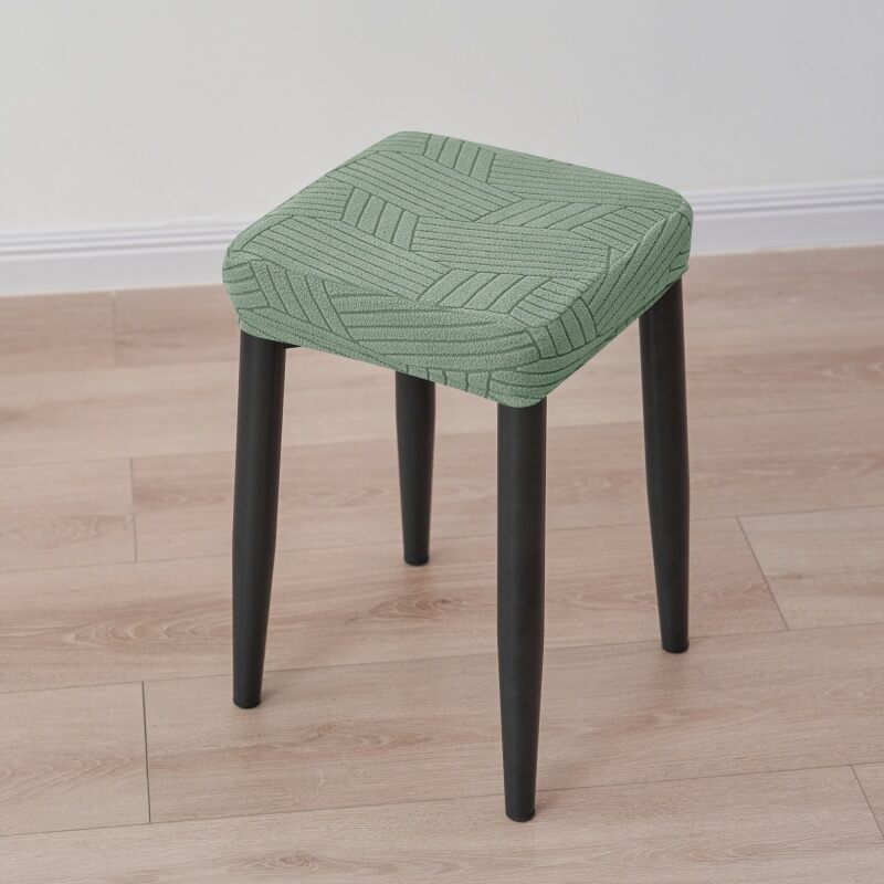 1/2pcs Nordic Square Stool Covers Soft Jacquard Bar Stool Slipcover Counter Saddle Seat Cover for Living Room Coffee Restaurant