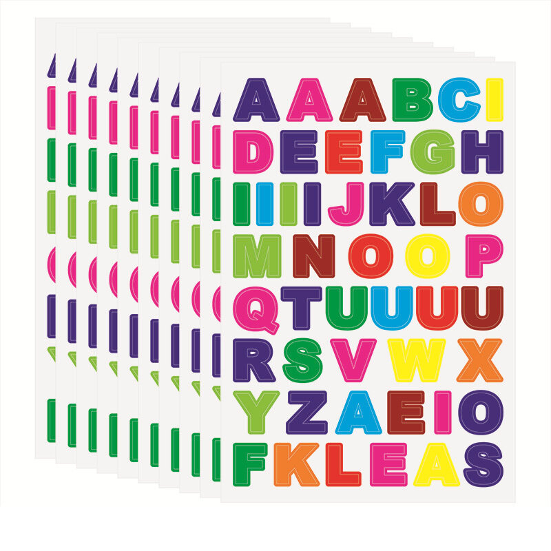 10/20/30/50PCS Numeric Letters Dots Heart Star Children Colored Sticker Paper Toys Album Diary Decoration Accessories Stickers