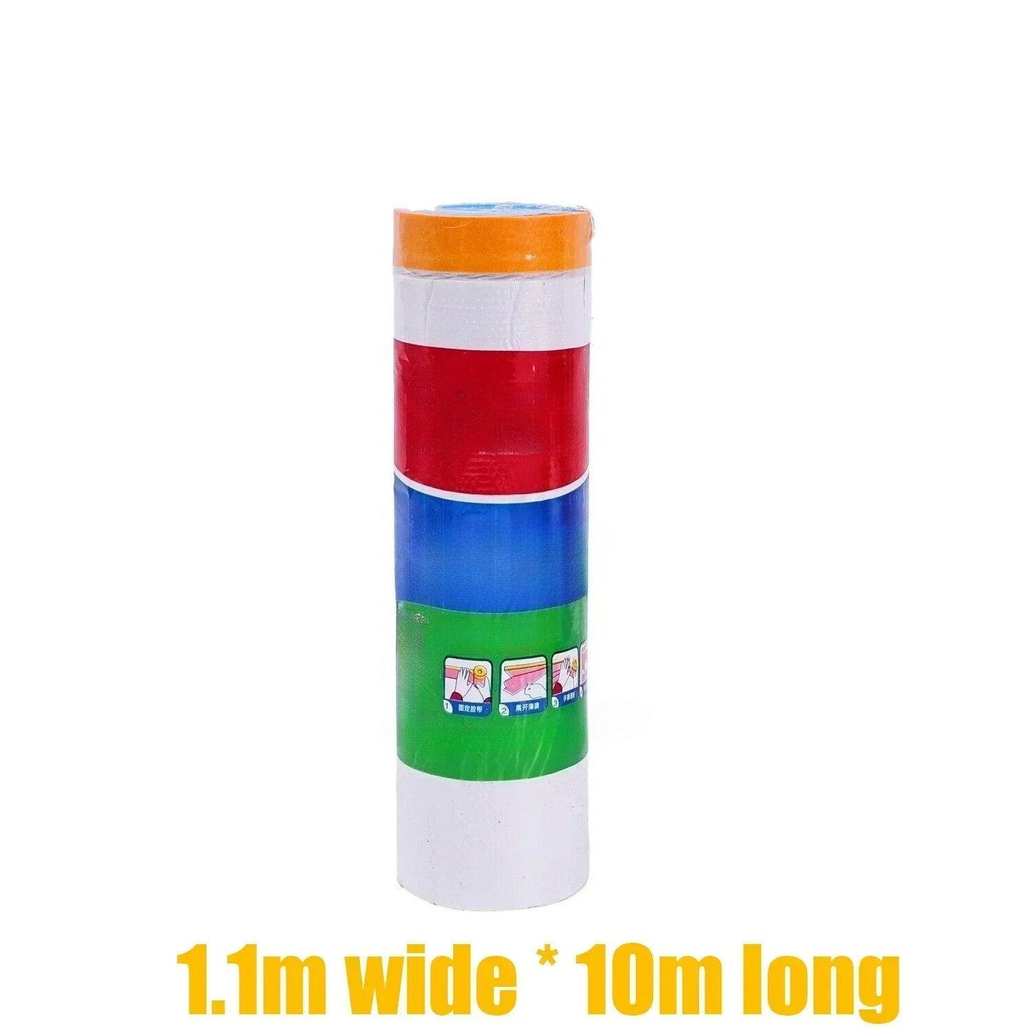 10M Self-adhesive Dustproof Film Furniture Dust Protection Masking Film Home Waterproof Plastic Film Wall Painting Protect Cover