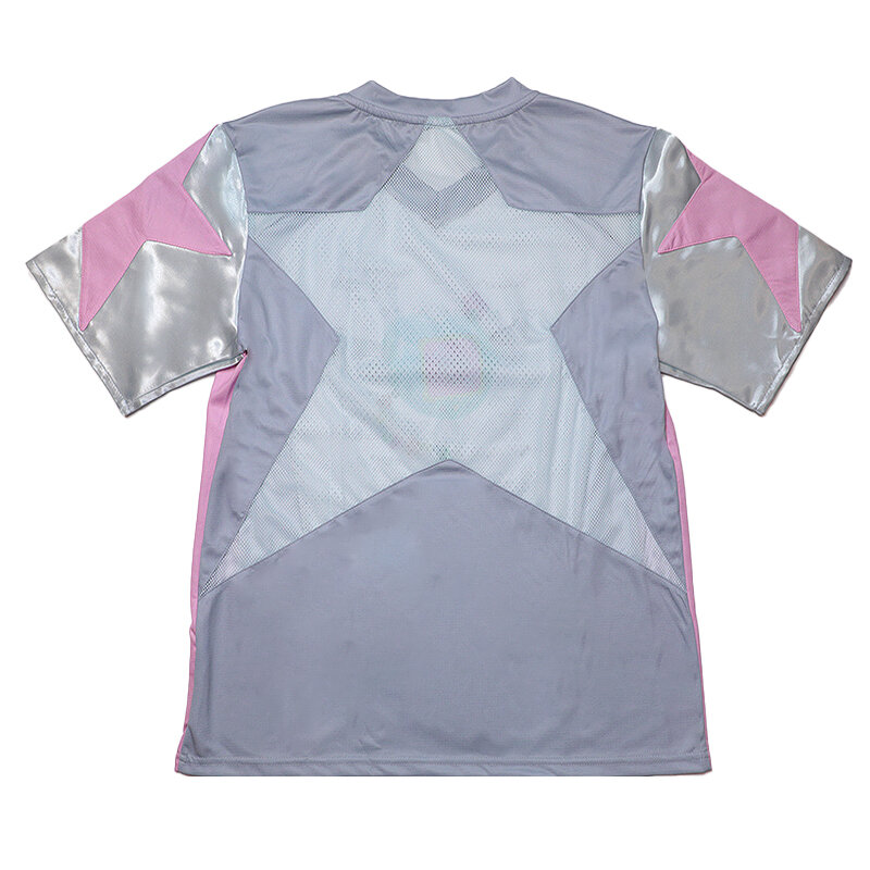 เสื้อยืดแขนสั้นลายเครื่องอิเล็กทรอนิกส์สำหรับสัตว์เลี้ยงอิเล็กทรอนิกส์ Hashtag DDD Y2K สีเงินสไตล์สตรีทสำหรับผู้หญิง ประจำฤดูร้อน