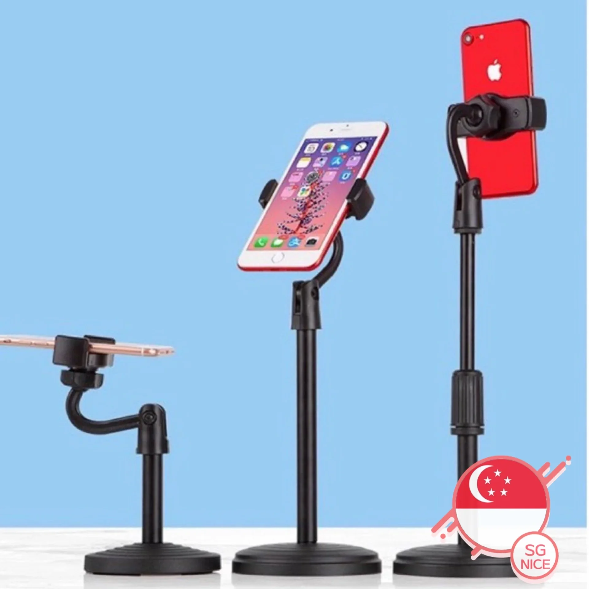 Multi functional Mobile Phone Desk Stand Adjustable Universal Hand phone Holder Strong Phone Stand[SG NICE]
