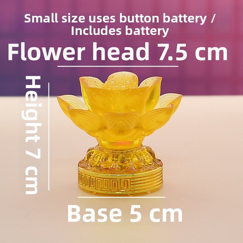 LED Buddha Continuous Lighting Color Lotus Lantern Battery Operated