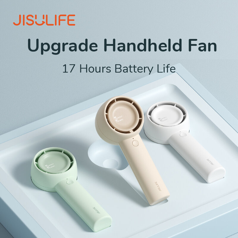 JISULIFE Mini Portable Fan Portable Rechargeable Bladeless Turbo Ultraquiet Student Handheld Fan