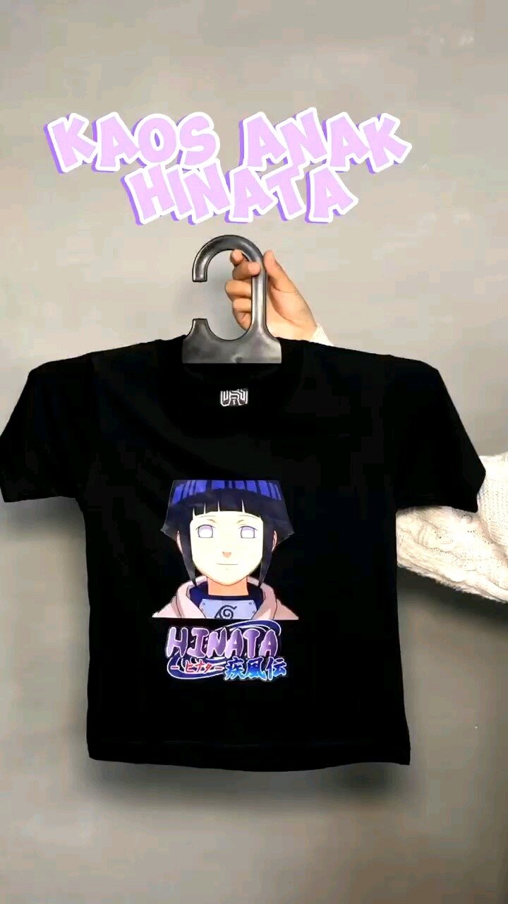 Kaos Anak Perempuan Anime Hinata Hyuga Cotton Combed 30s 1-12 Thn