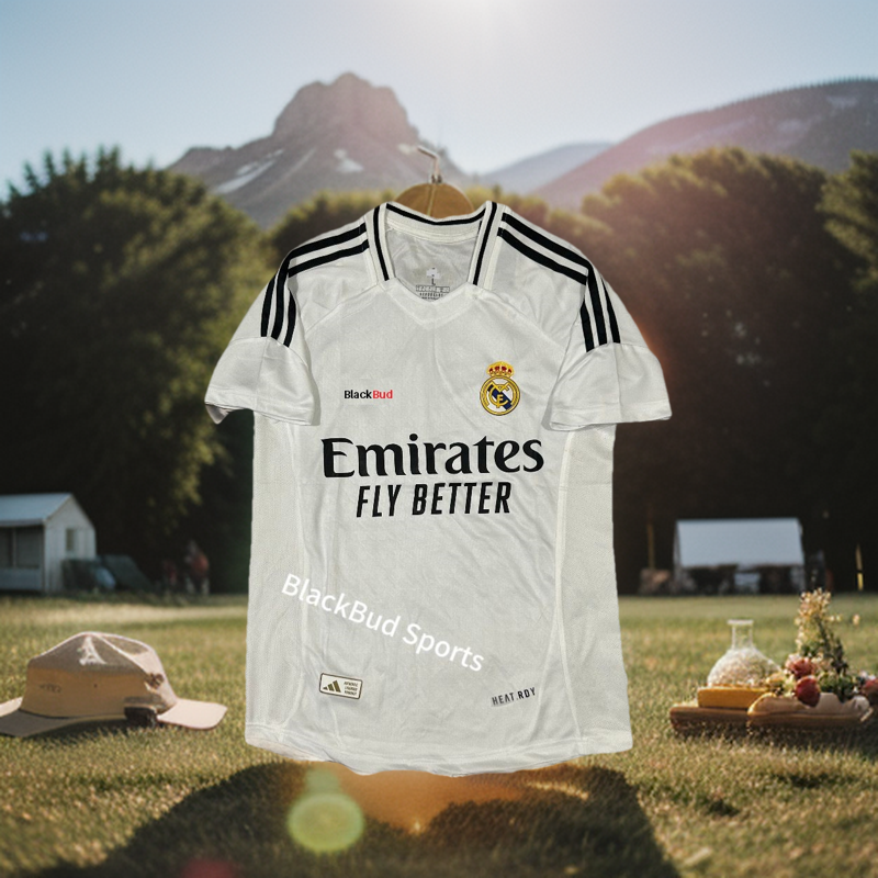 Real Madrid Home Jersey 24/25 Premium Quality Short Sleeves. 