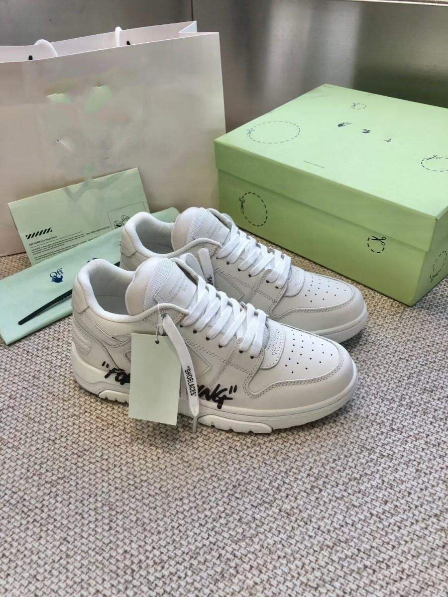Off-White Thick-Heeled Casual Sports Shoes Unisex Fashionable Leisure Sneakers Luxury Women's Flat Footwear round Toe Mesh Inner · v10