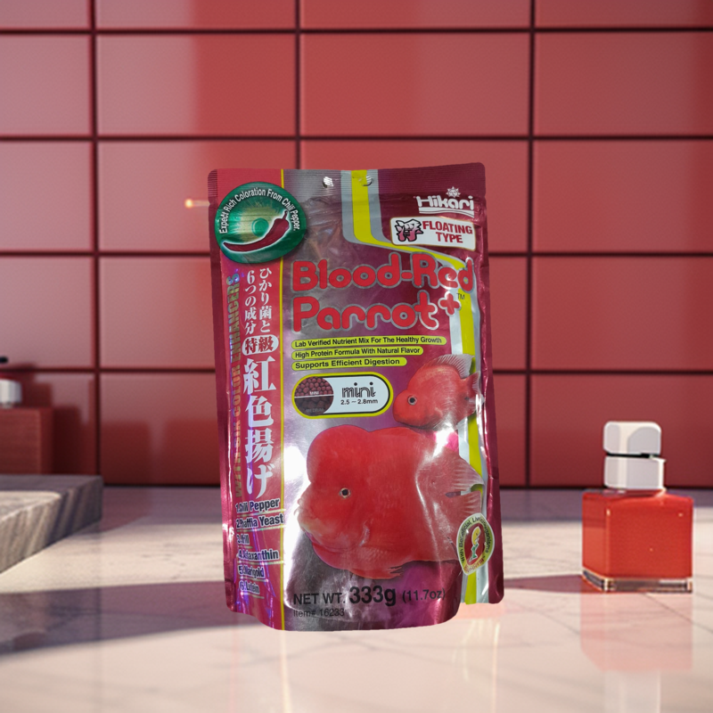 Hikari Blood Red Parrot plus 333g Floating Type  High Protein with Natural Flavor. 