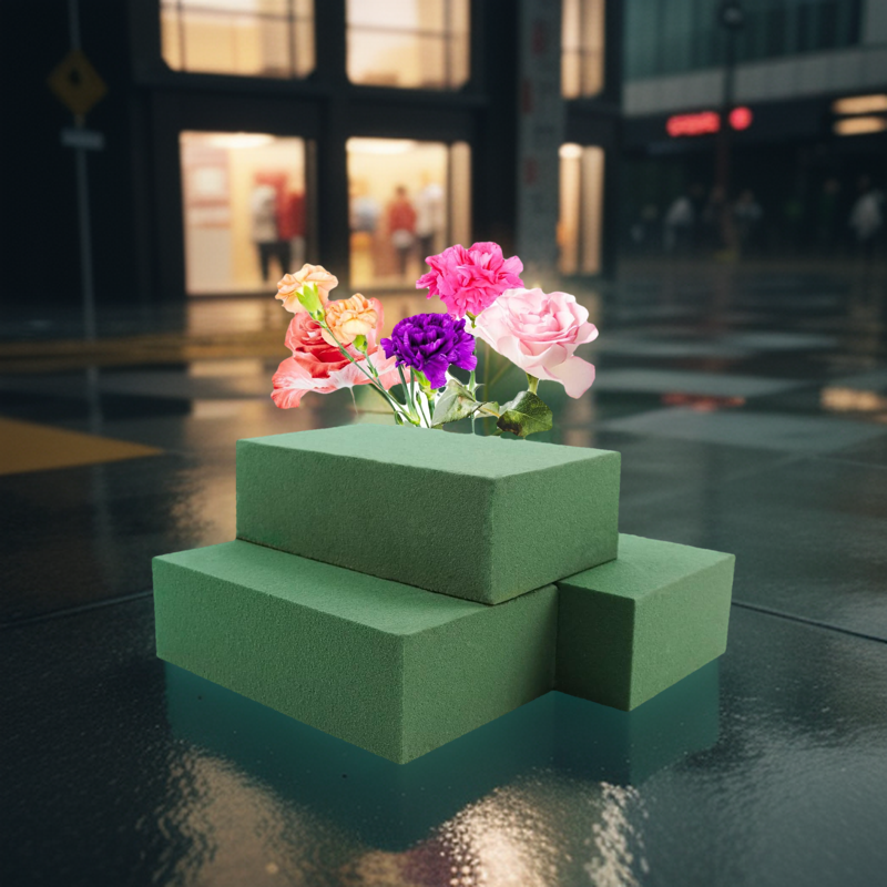 Floral Foam Blocks,Green Wet Dry Flower Foam Plant Foam for Fresh & Artificial Flower Arrangements for flower baskets, centerpieces, wedding, cemetery flower boxes, baby shower. 