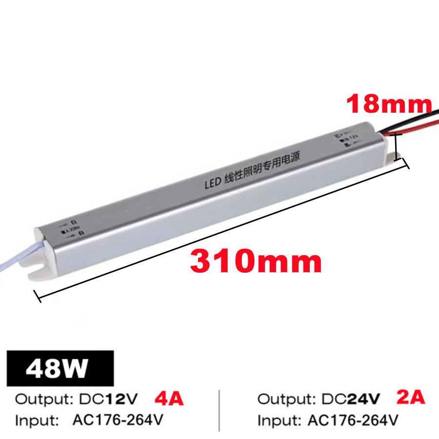 Ultrathin LED Driver AC220V To DC12V 24V Switching Power Supply Lighting Transformer For LED Strip 18W 24W 36W 48W 60W 72W 100W