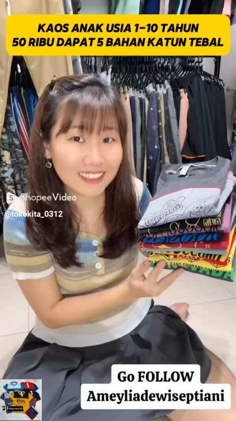 Kaos anak/baju anak 50 ribu dapat 5 pcs anak laki laki dan perempuan