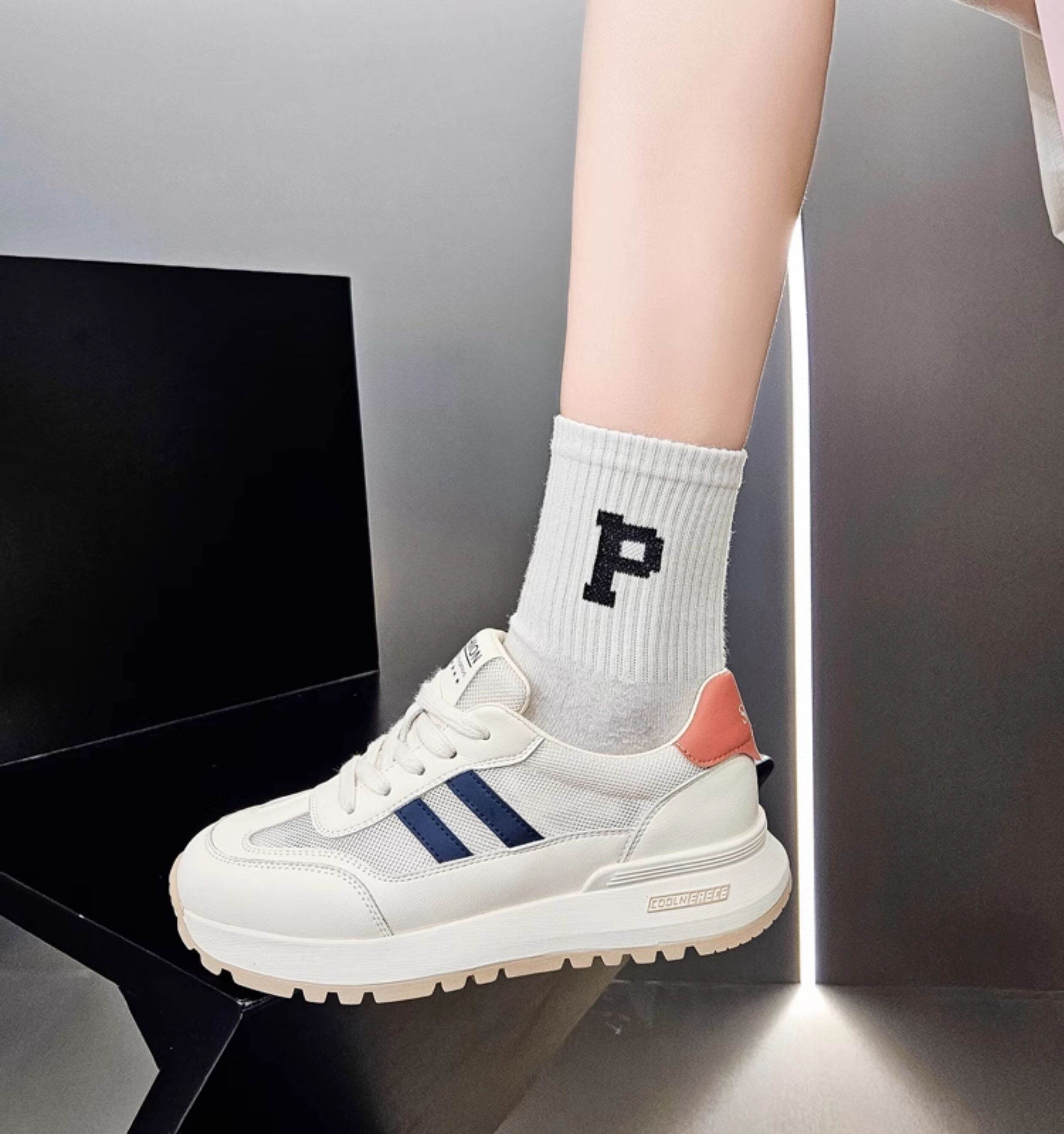 Zapatillas de malla de verano para mujer, zapatillas deportivas informales, estilo papá, modernas, sin cordones, punta redonda, tacón medio, calzado cómodo y a la moda