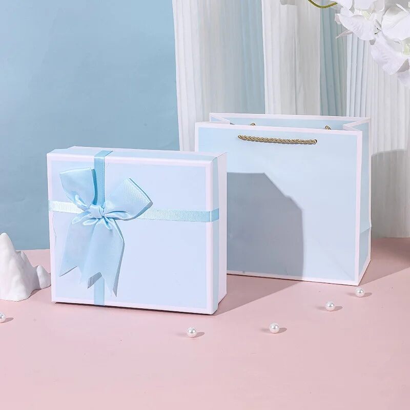 Valentines Day Gift Box Packaging Empty Box Qixi Festival Present Box Premium Feeling Sky And Earth Cover Butterfly Knot Birthd