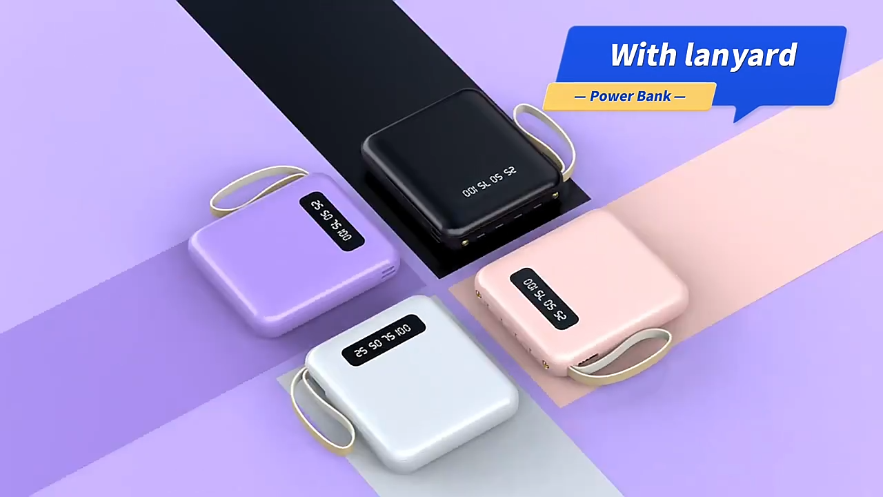 (SG STOCK) 4in1 Portable Fast Charging 20000 30000 mAh LED Power Bank Detachable Cable Compatible Apple iPhone 15 14 13 Samsung S23 S22
