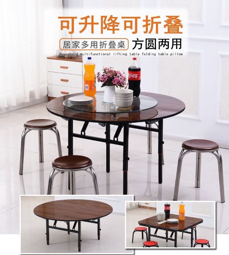 Folding Table Dining 4 People 6, Large Round Folding Table