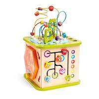 Hape | Educational Baby Farm Game Cube Bead Maze