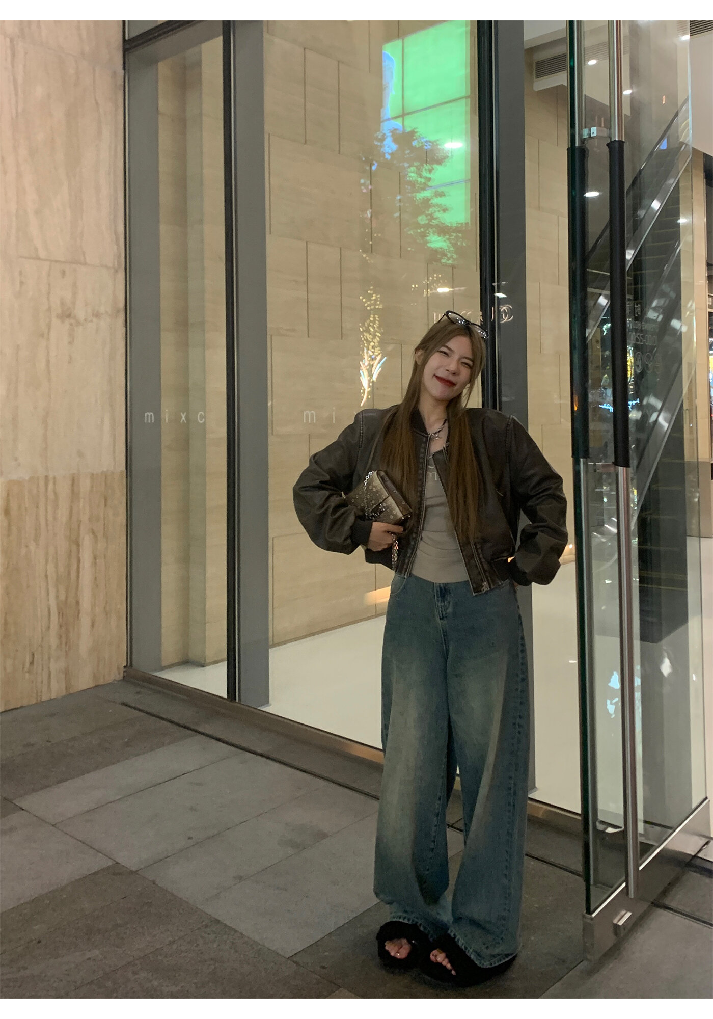 High Waist Wide Leg Jeans Women's Loose Fit Washed out Style Spring Autumn Denim Pants by LUU Peach Joy Slimming Effect · v2