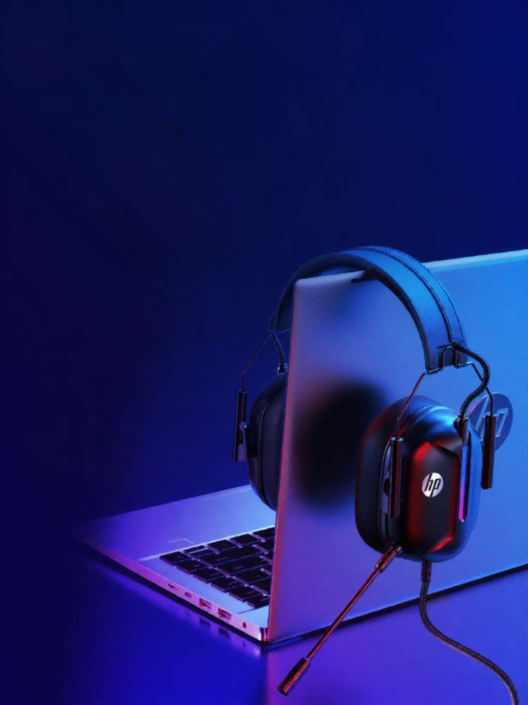 HP | Gaming Wired Headset Active Noise Cancellation Detachable Microphone USB