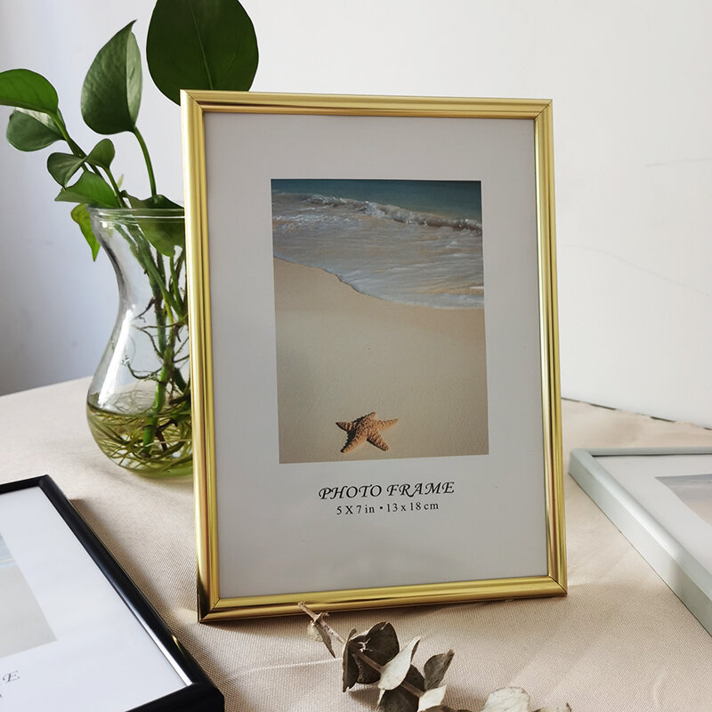 Aluminum Small Photo Frame For Wall Hanging With Plexiglass 9X13 13X18cm Metal Picture Frame For Pictures Photo Decor