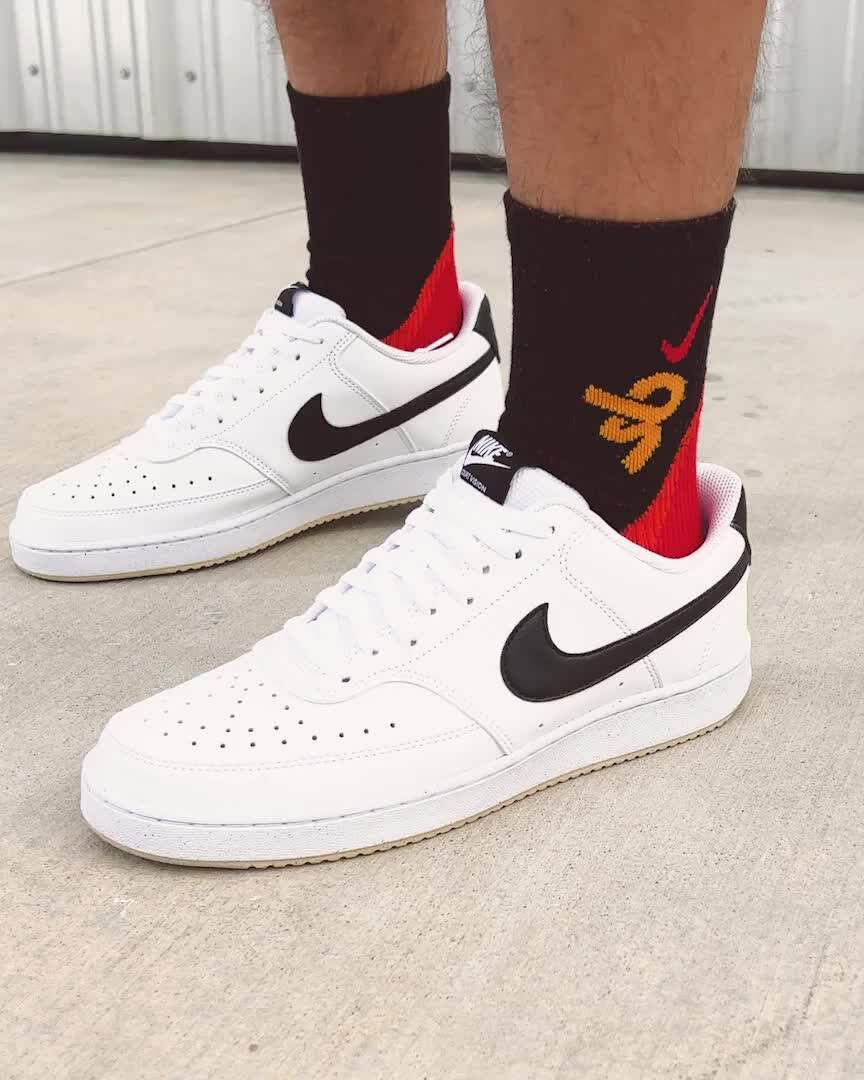 Nike Men's Court Vision Low Next Nature Shoes White ไนกี้