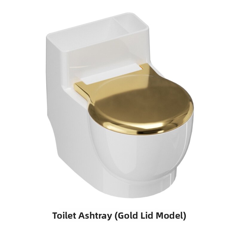 Creative Stainless Steel Ashtray with Lid for Living Room Office Bedroom Toilet Anti-Smoke Odor Home Decorative Accessories