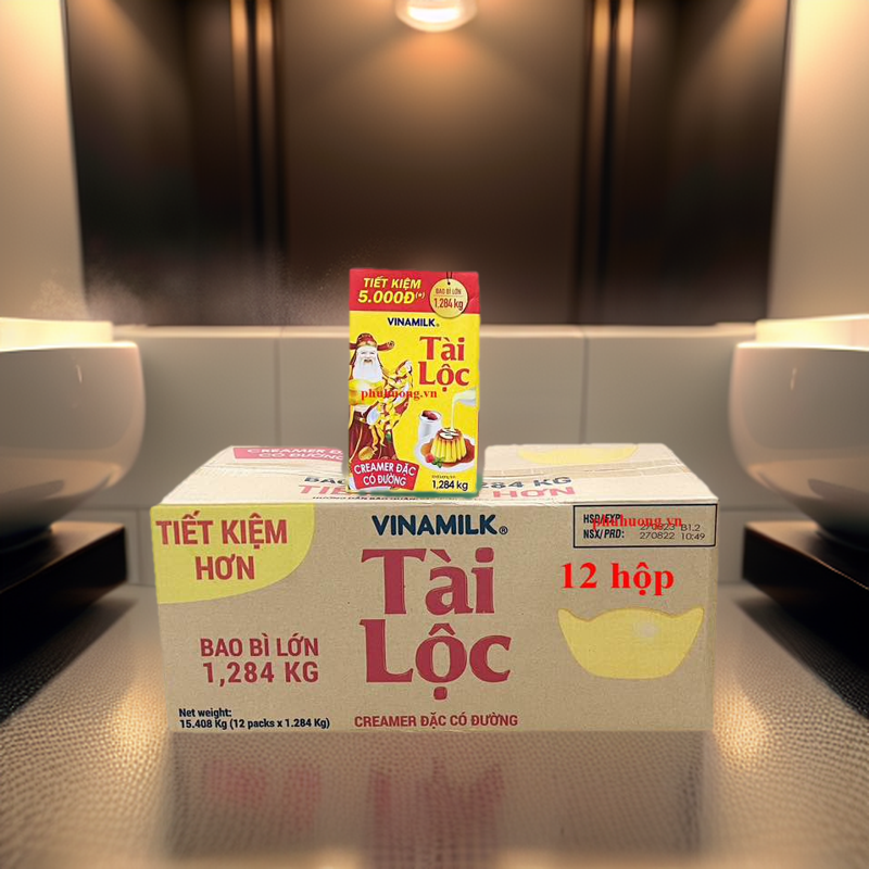 Thùng 12 hộp sữa đặc Vinamilk Tài Lộc 1284g