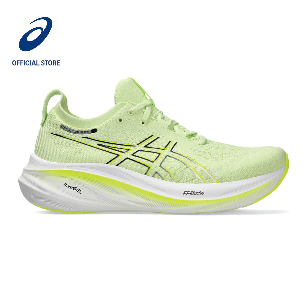 ASICS Men GEL-NIMBUS 26 EXTRA WIDE Running Shoes in White/Birch