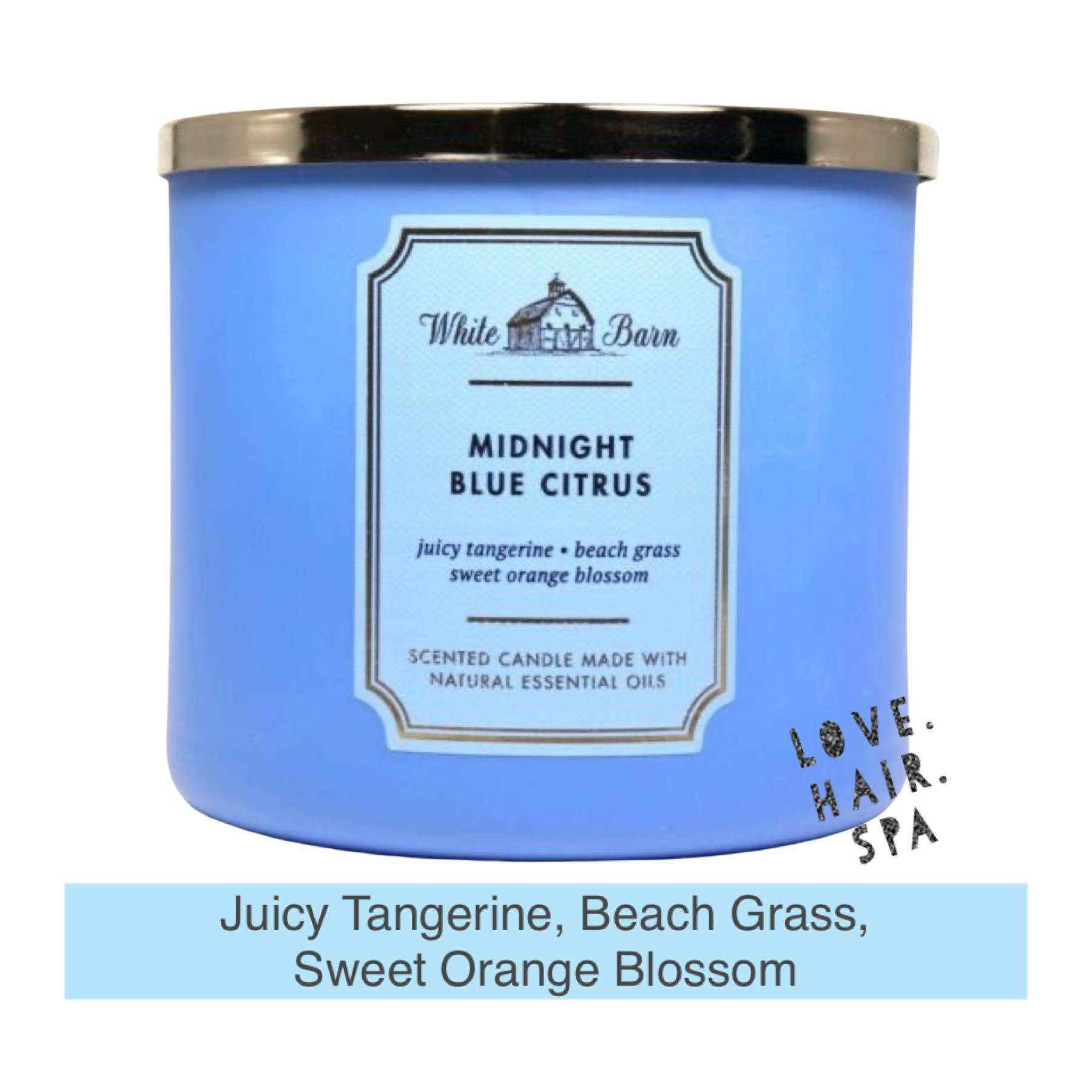 Online 4 BBW Midnight blue Citrus Large Candle