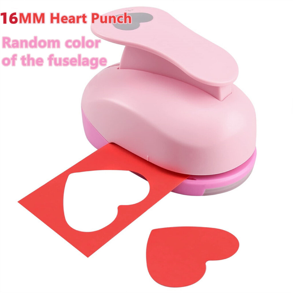 8/16/25/38/50mm Random Color Heart Shaped Hole Punch DIY Craft Hole Punch for Scrapbook Hole Punch