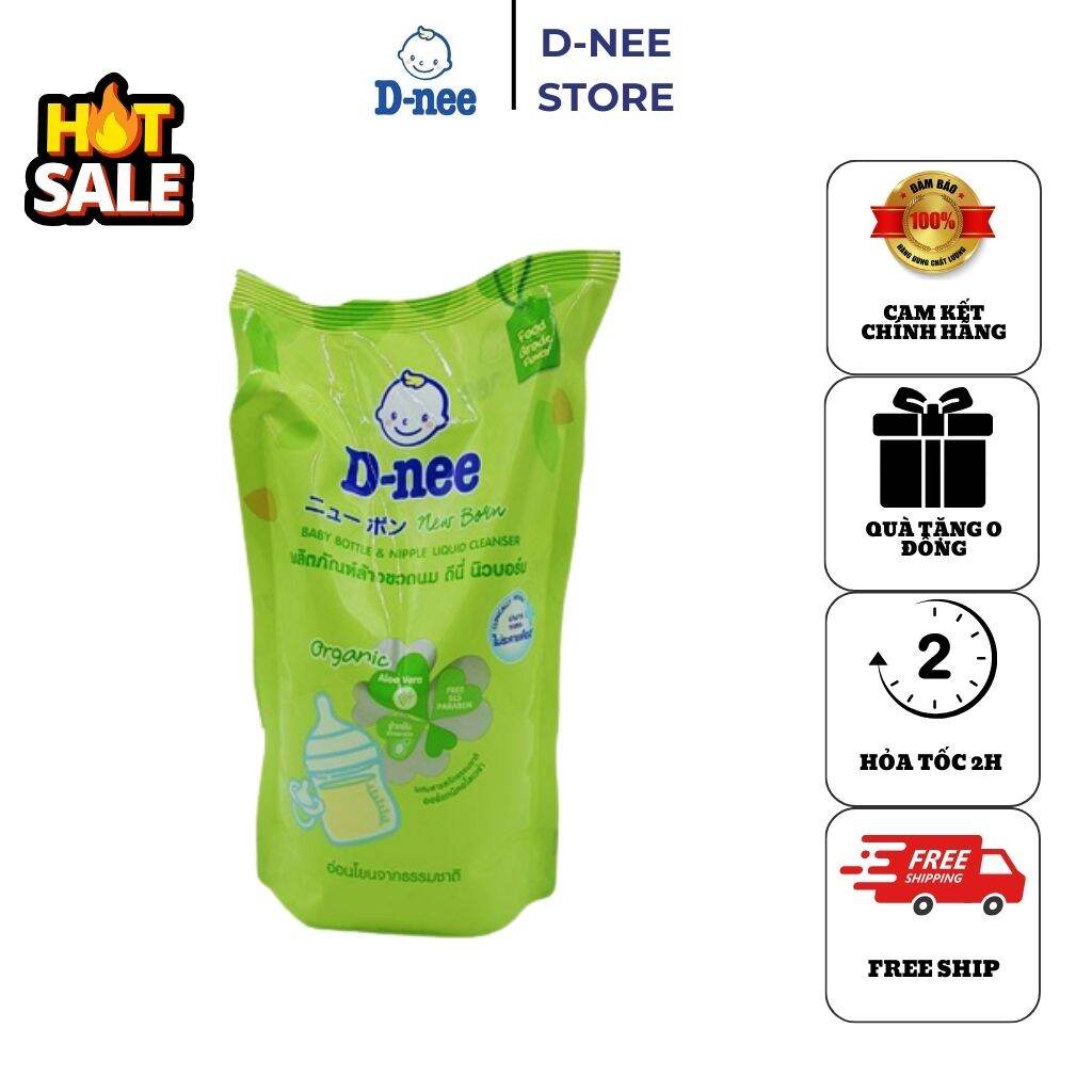 Nước xúc bình sữa Dnee, Nước rửa bình sữa Dnee dạng túi 550ml hàng thái