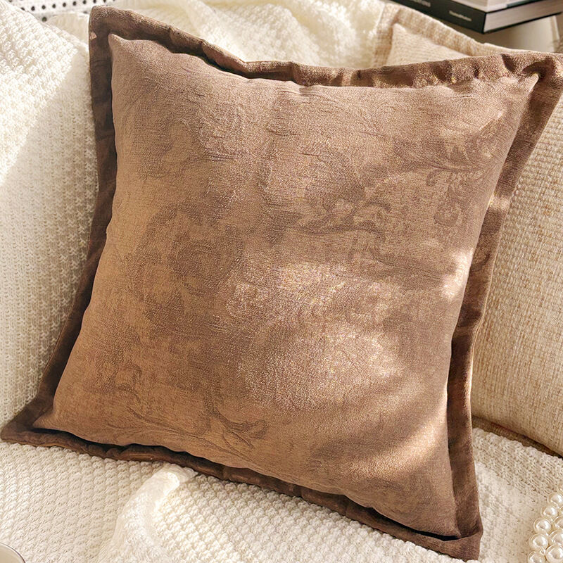 Luxurious Retro Brown and Caramel Decorative Throw Pillow Cover