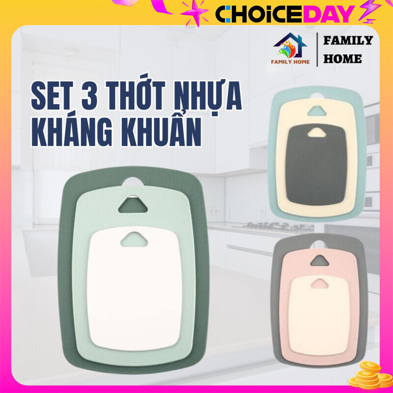 Set 3 Thớt Lúa Mạch Kháng Khuẩn Cao Cấp, Chống Ẩm Mốc, Trơn Trượt Siêu Xinh An Toàn Khi Sử Dụng