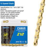 TOOPRE MTB Bicycle Chain 1/ 6/7/8 /9 /10 /11 /12 Speed Gold Mountain Road Bike Chain Electroplated and Rust-proof Variable Chain